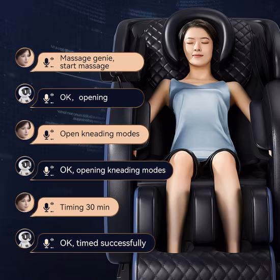 Sauron X1 2022 무중력 풋 롤러가 장착된 새로운 지압 마사지 의자, 블랙